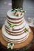 918 - svatební naked cake s živými květy