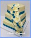 991 - svatební čtverce - modrá